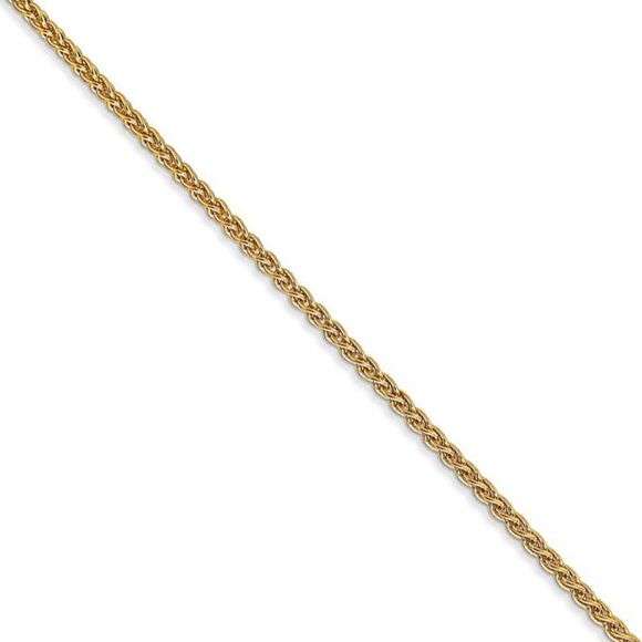 1.65mm, 14k Yellow Gold, Solid Spiga Chain Necklace, 22 Inch - Picture 1 of 7
